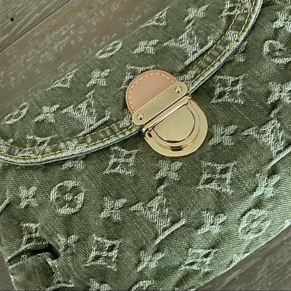 LOUIS VUITTON Mini Pleaty Monogram Denim Bag Vintage Jean Shoulder Bag 10 WOW - Picture 7 of 16